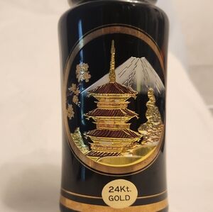 24k Gold Art Of Chokin Flower Vase